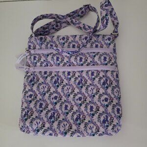 Vera Bradley x Disney Triple Zip Hipster Crossbody Bag Belle Floral Cameo NWT
